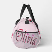 "Olivia" Rot und Pink Olivia Name,  Duffle Bag (Rechts)