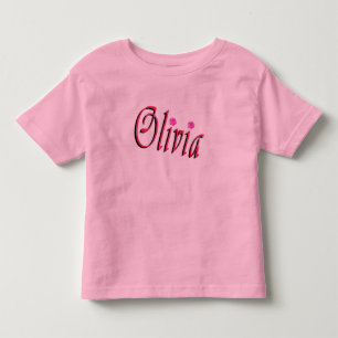 "Olivia" Rot und Pink Olivia Name, Kleinkind T-shirt