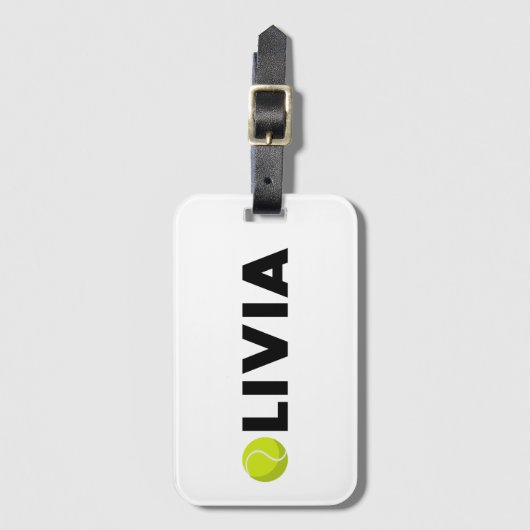 Olivia Tennis Gepäckanhänger (Vorderseite Vertikal)