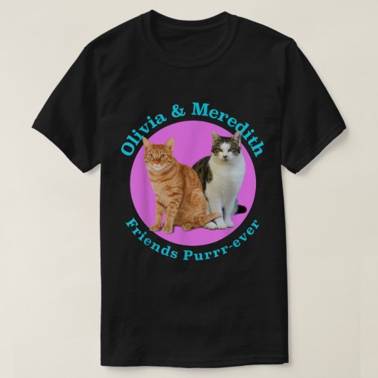Olivia und Meredith Cat T-Shirt (Design vorne)