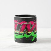 Olivia Vorname Name Graffiti red green Tasse (Zentrum)