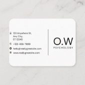 Olivia Wilson Psychologie - Stellenkarte Terminkarte (Rückseite)