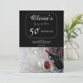 Olivia's 50. Geburtstag Dankeschön Karte (Stehend Vorderseite)