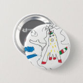 Olivia's Basquiat inspirierte Kunst Button (Vorne & Hinten)