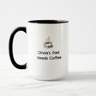 Olivias Papa | Benutzerdefiniertes Namensgeschenk Tasse