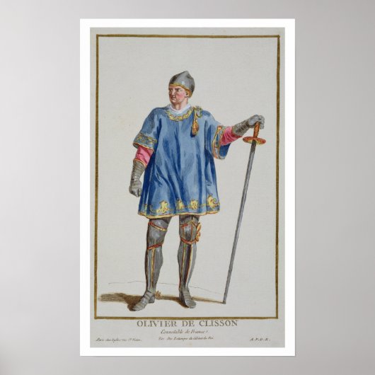 Olivier de Clisson (1332-1407) Constable (Frankrei Poster (Vorne)