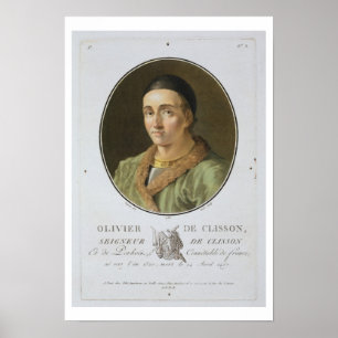 Olivier de Clisson (1336-1407) von 'Porträt-DES Poster
