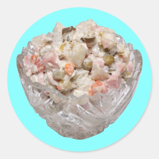 Olivier Salad Runder Aufkleber (Vorderseite)