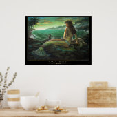 Olivin-Haidhawaii-Meerjungfrau-Karolphillips Poster (Küche)