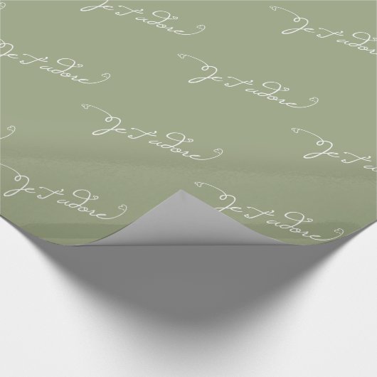 olivje T'adore bedeutet, dass ich dir französische Geschenkpapier (Ecke)