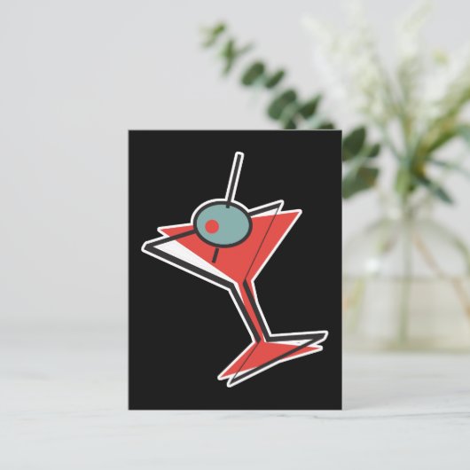 Olivmartini Postkarte (Stehend Vorderseite)