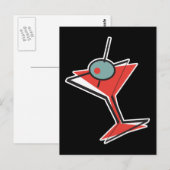 Olivmartini Postkarte (Vorne/Hinten)