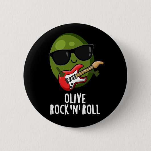 Olivrock and Roll Funny Rocker Olive Pub Dark BG Button (Vorderseite)