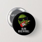 Olivrock and Roll Funny Rocker Olive Pub Dark BG Button (Vorne & Hinten)