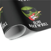Olivrock and Roll Funny Rocker Olive Pub Dark BG Geschenkpapier (Rolleneckpunkt)