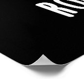 Olivrock and Roll Funny Rocker Olive Pub Dark BG Poster (Ecke)