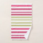 Olivrosa gestreift badhandtuch set (Handtuch)