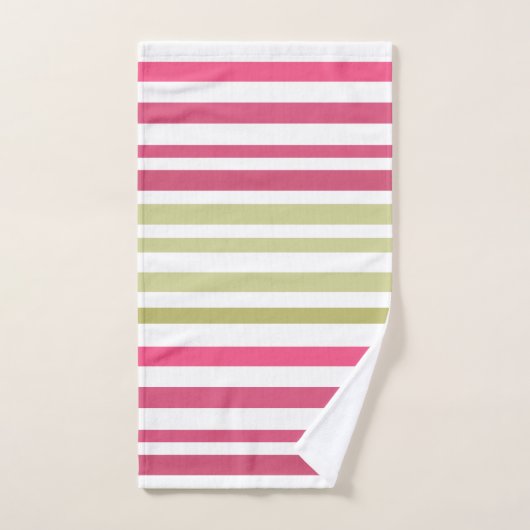 Olivrosa gestreift badhandtuch set (Handtuch)