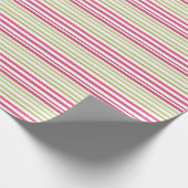 Olivrosa gestreift geschenkpapier (Ecke)