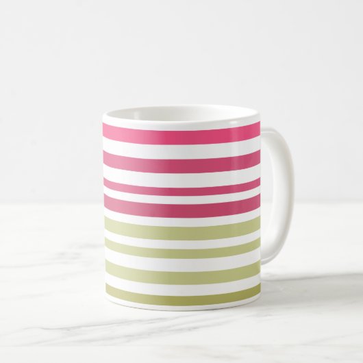 Olivrosa gestreift kaffeetasse (VorderseiteRechts)