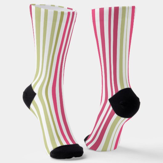 Olivrosa gestreift socken (Gewinkelt)