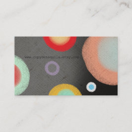 Ölkreide Circles Abstrakt Watercolor Art Visitenkarte