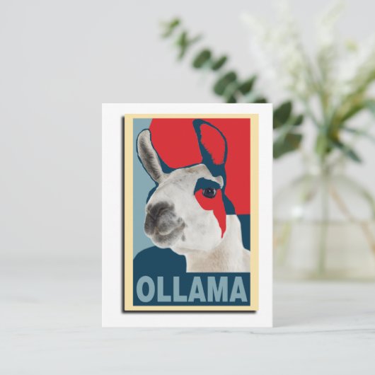 Ollama Obama - Postcard Postkarte (Stehend Vorderseite)