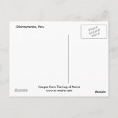 Ollantaytambo, Peru Postkarte (Rückseite)