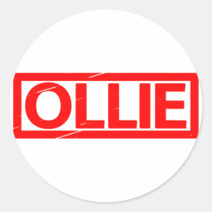 Ollie Briefmarke Runder Aufkleber