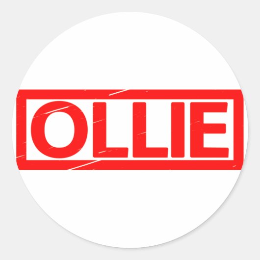 Ollie Briefmarke Runder Aufkleber (Vorderseite)