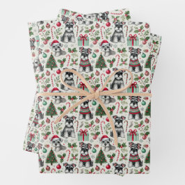 Ollie das süße Schnauzer-Packpapier Geschenkpapier Set