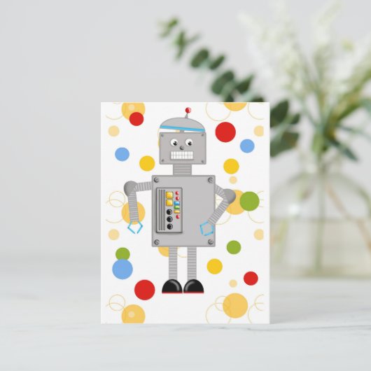 Ollie Der Roboter Postkarte (Stehend Vorderseite)