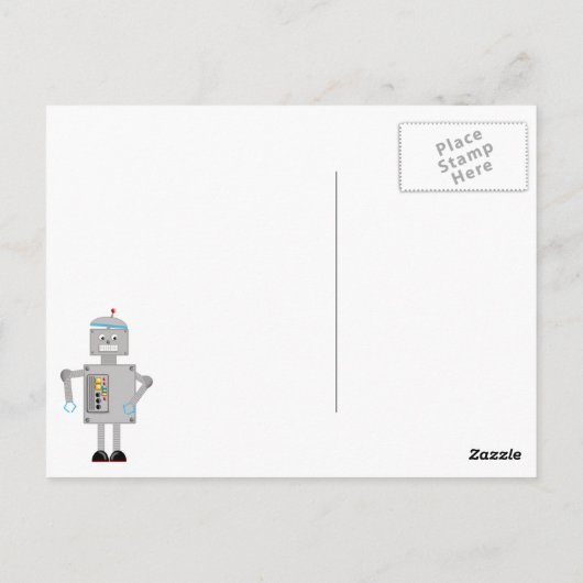 Ollie Der Roboter Postkarte (Rückseite)