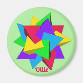 OLLIE ~ POLYHEDRA ~ MULTICOLORED ~ MAGNET (Vorne)