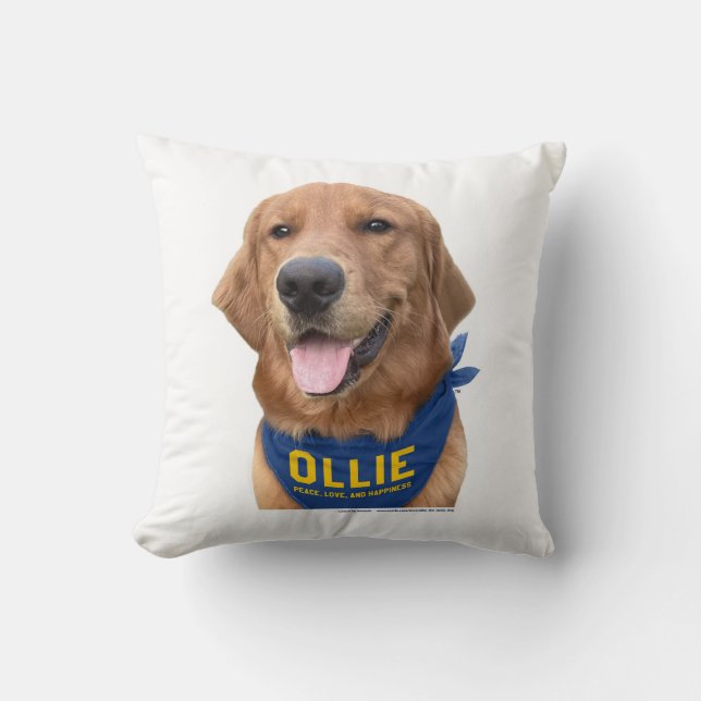 Ollie the Lucky Dog Foto Pillow Kissen (Vorderseite)