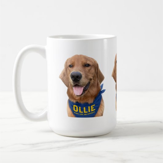 Ollie the Lucky Dog Foto Tasse (Links)