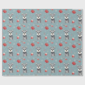 Ollie the Mini Schnauzer Xmas Wrapping Paper Geschenkpapier (Flach)