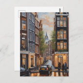 Ölmalerei Amsterdam Postkarte (Vorne/Hinten)