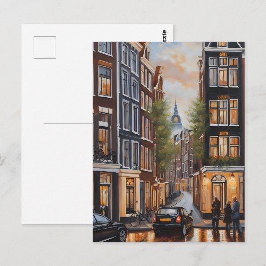 Ölmalerei Amsterdam Postkarte (Vorne/Hinten)