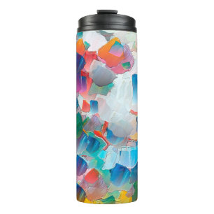 Ölmalerei auf Abstraktion. Hintergrund für kreativ Thermosbecher