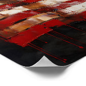 Ölmalerei auf amerikanischer Flagge Poster (Ecke)