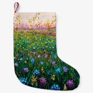  Ölmalerei auf Blume, wunderschöne Blume auf dem F Kleiner Weihnachtsstrumpf