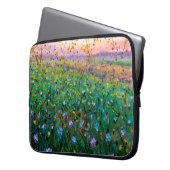 Ölmalerei auf Blume, wunderschöne Blume auf dem Fe Laptopschutzhülle (Vorderseite Links)