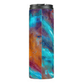 Ölmalerei auf Leinwand. Abstrakter Kunsthintergrun Thermosbecher (Rückseite)