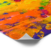 Ölmalerei auf Leinwand. Gelbe Bäume Moderne Kunst. Poster (Ecke)