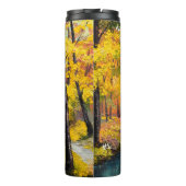 Ölmalerei auf Leinwand - Herbstwalzfarbe, Öl,ar Thermosbecher (Rückseite)