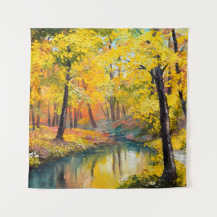 Ölmalerei auf Leinwand - Herbstwalzfarbe, Öl,ar Wandteppich