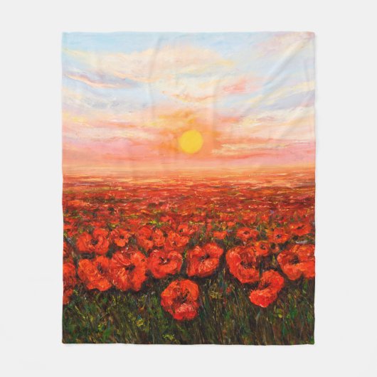 Ölmalerei auf Opiummohn Fleecedecke (Vorderseite)