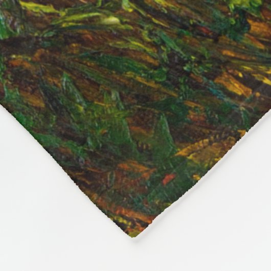  Ölmalerei auf Opiummohn  Fleecedecke (Ecke)