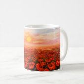 Ölmalerei auf Opiummohn Kaffeetasse (VorderseiteRechts)